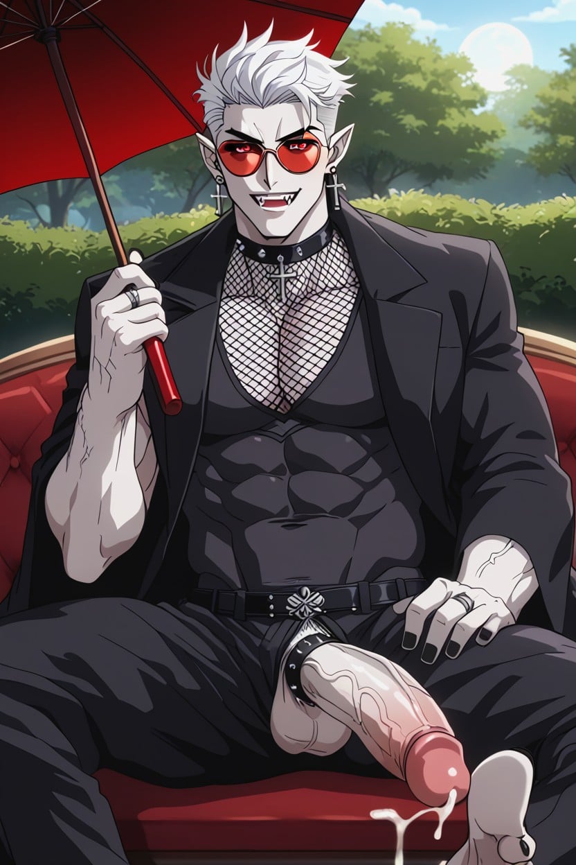 Black Eyeliner, Vampire, Grey Skin ゲイAIポルノ