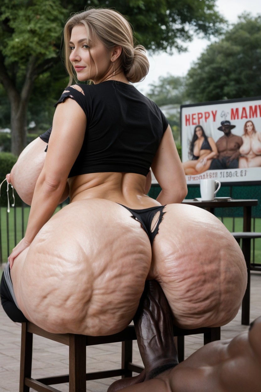 Big Wide Hips, Huge Saggy Boob, Ass Cellulite AI Porn