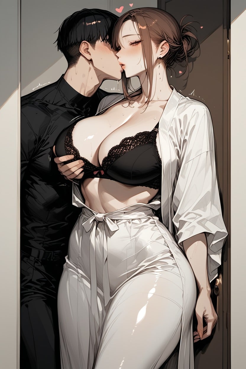 Groping, Huge Round Ass, Japanese Hentai AI Porn