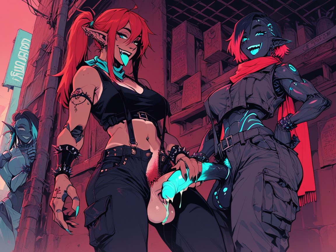 Worshipping, Bright And Colorful, Black Pussy Hentai AI Porn