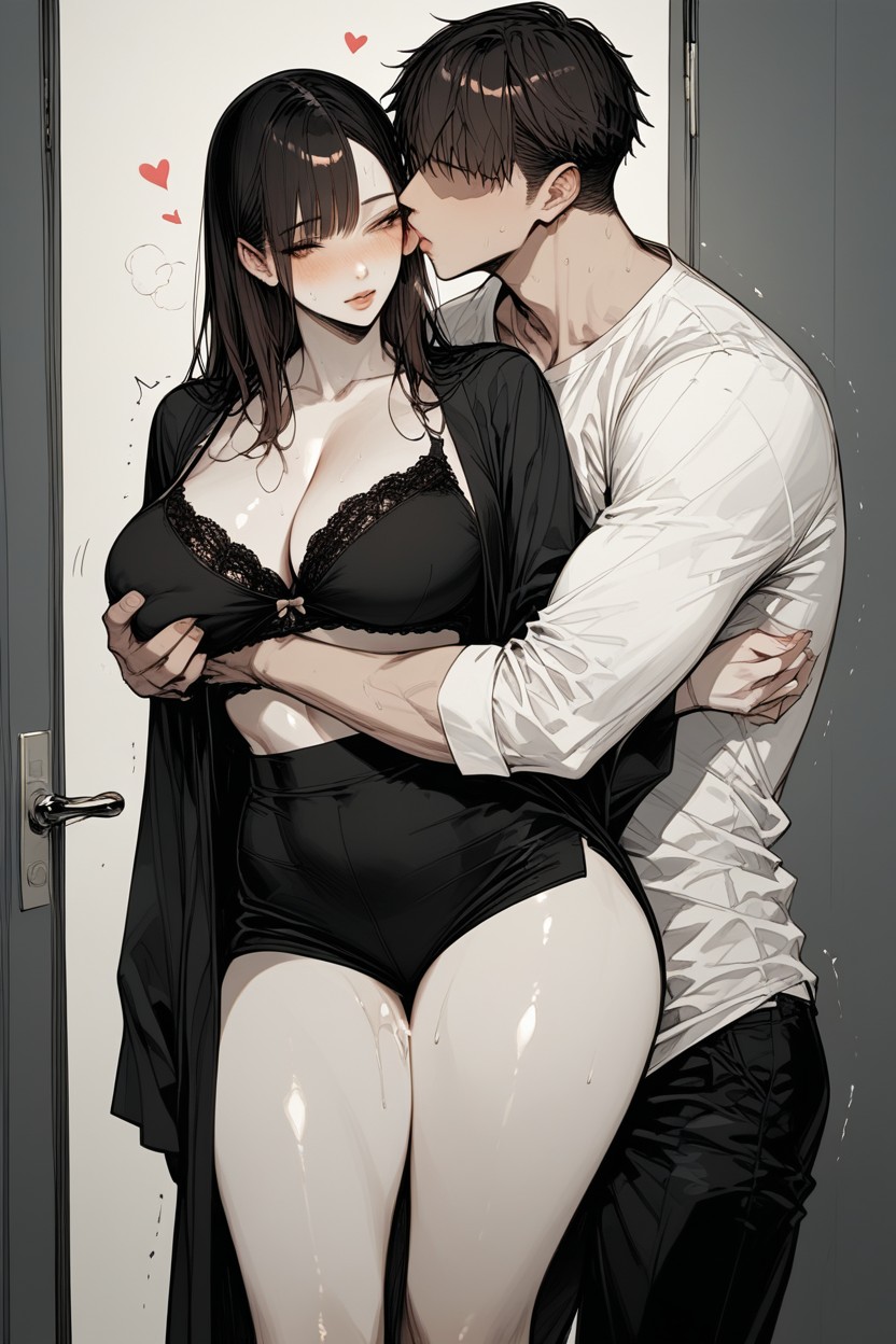 Looking At The Viewer, Curvy Figure, Busty Hentai AI Porn