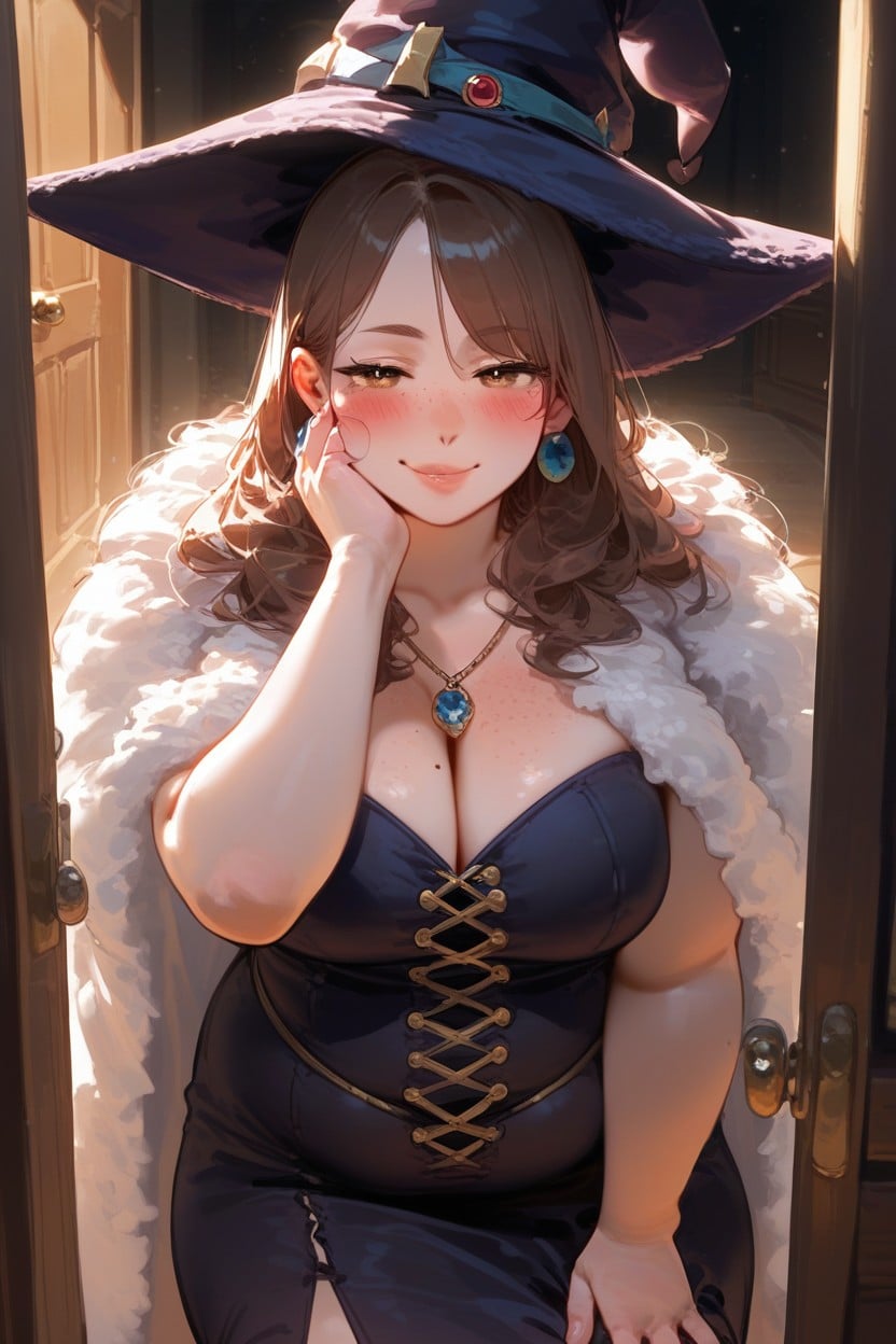 Lovely, Frontdoor, Fur Cloak BBW AI Porn