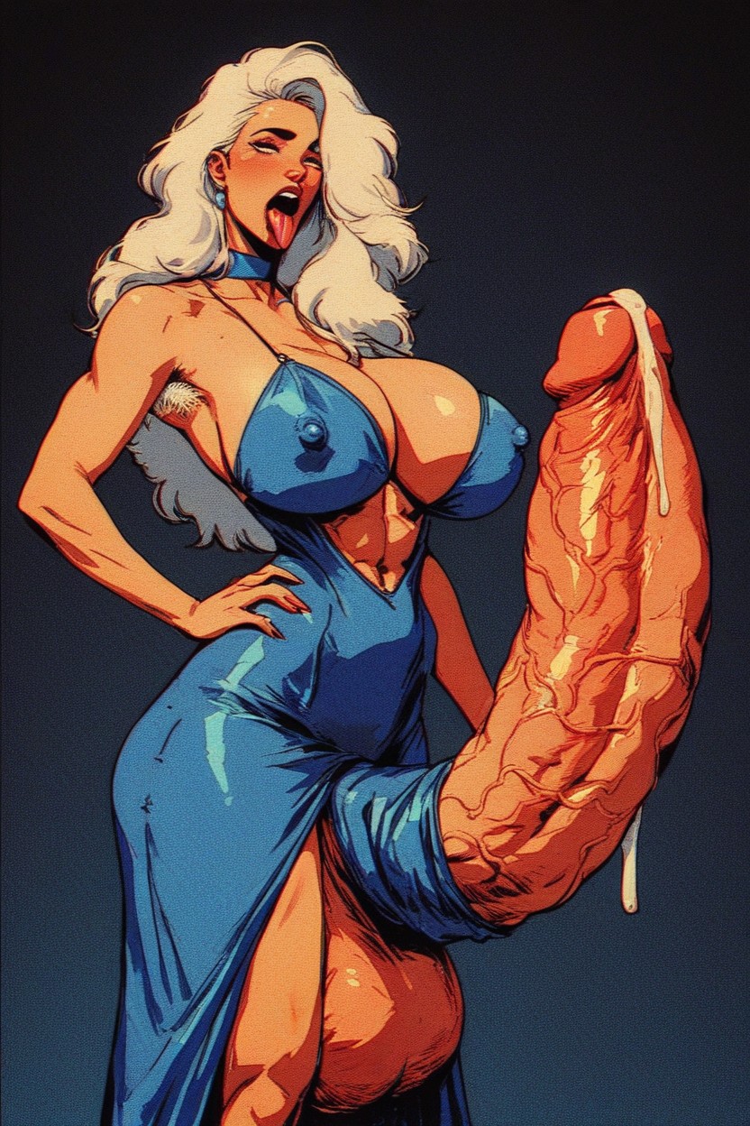 Fur Dress, Pubic Hair, Fat Penis Shemale AI Porn