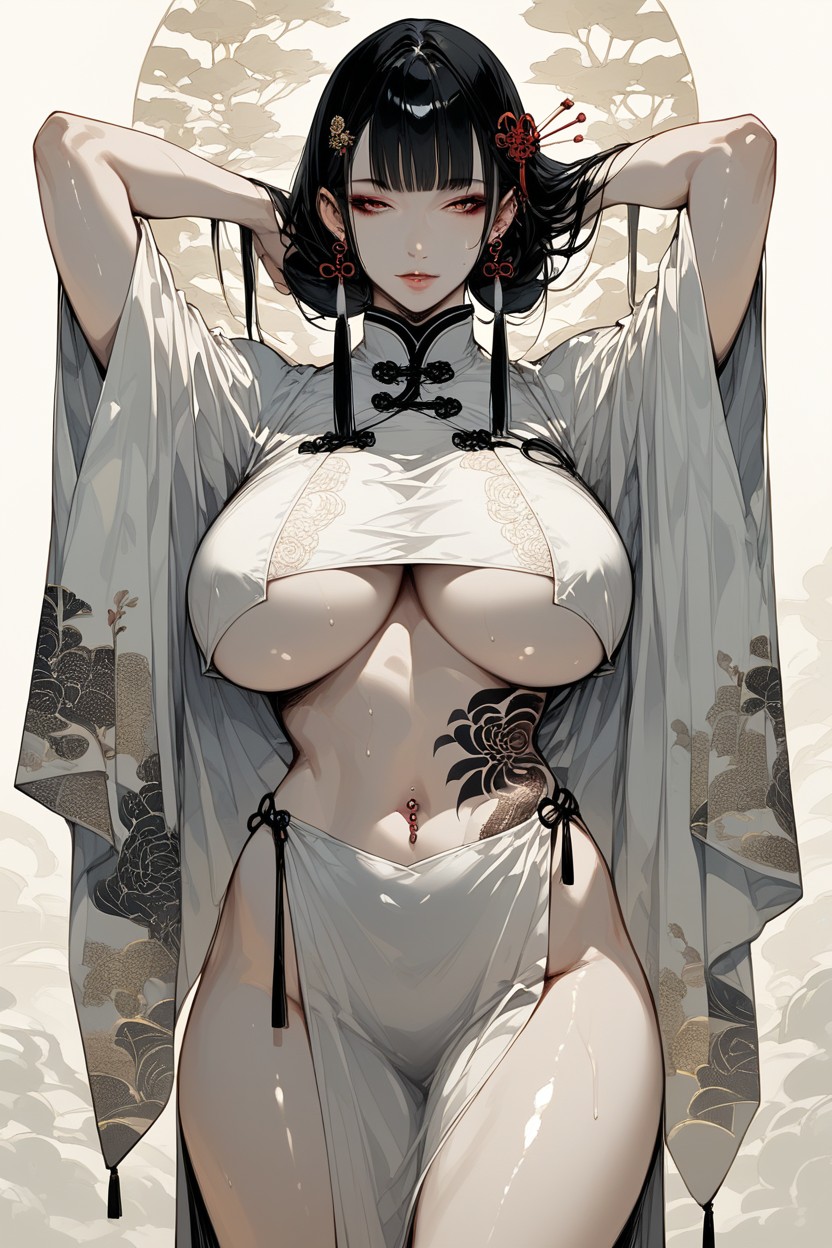 Nipple Out, Chinese Princess, Standing Hentai AI Porn