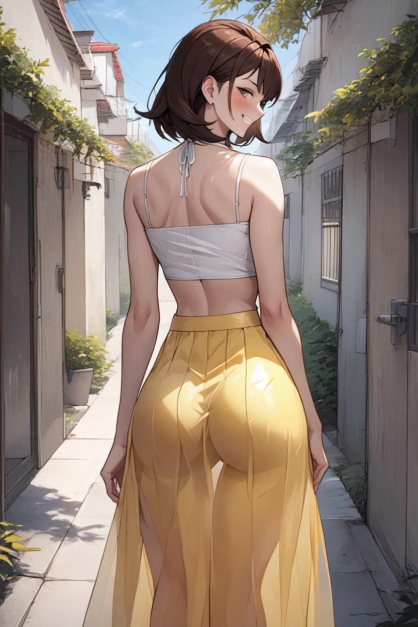 Ultra Gluteal Cleft, Rear View, Eye Shadow AI Porn