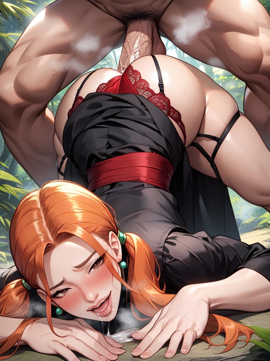 Brown Eyes, Embarrassed , Laying On Stomach Hentai AI Porn