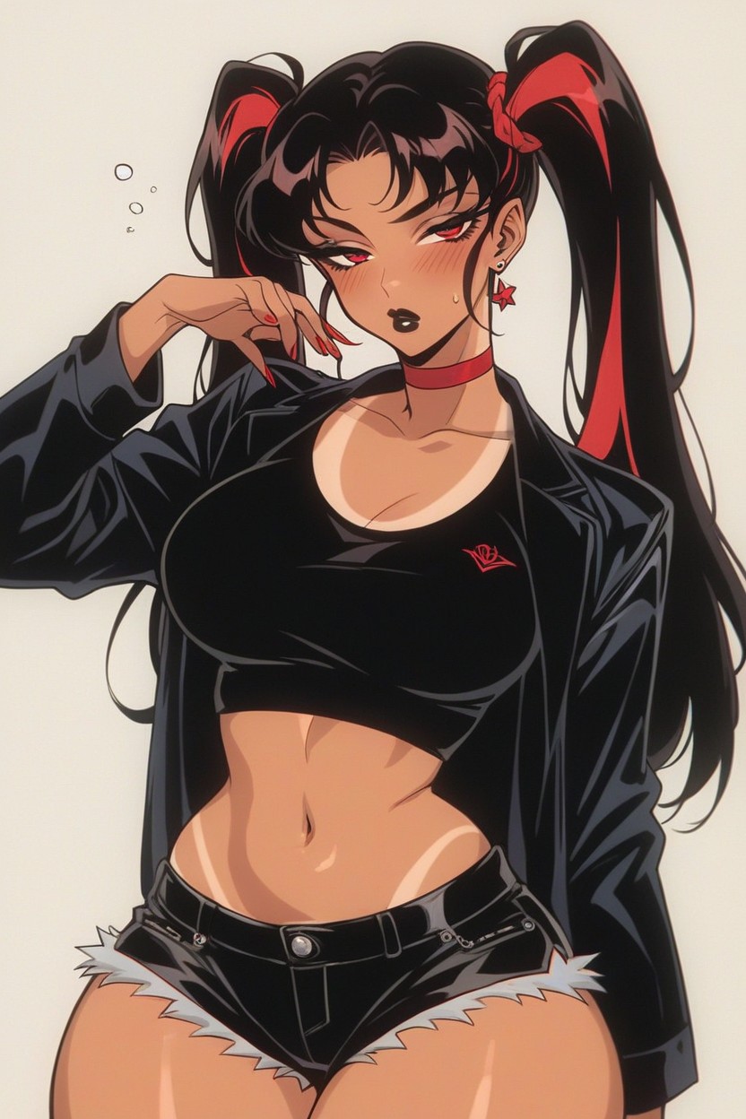 Red Eyes, Twintail, Anime Style Hentai IA