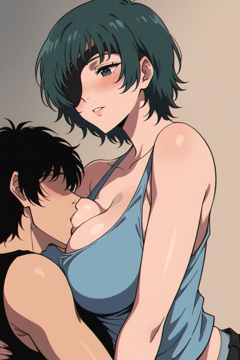 Groping, Breast Groping And Smothering, Breasts Pushing Against Man's Face Hentai AI Porn