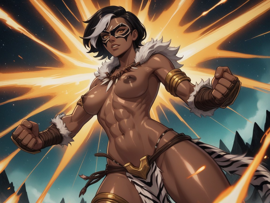 One Woman, 1 Person, Tribal Wear Latina AI Porn