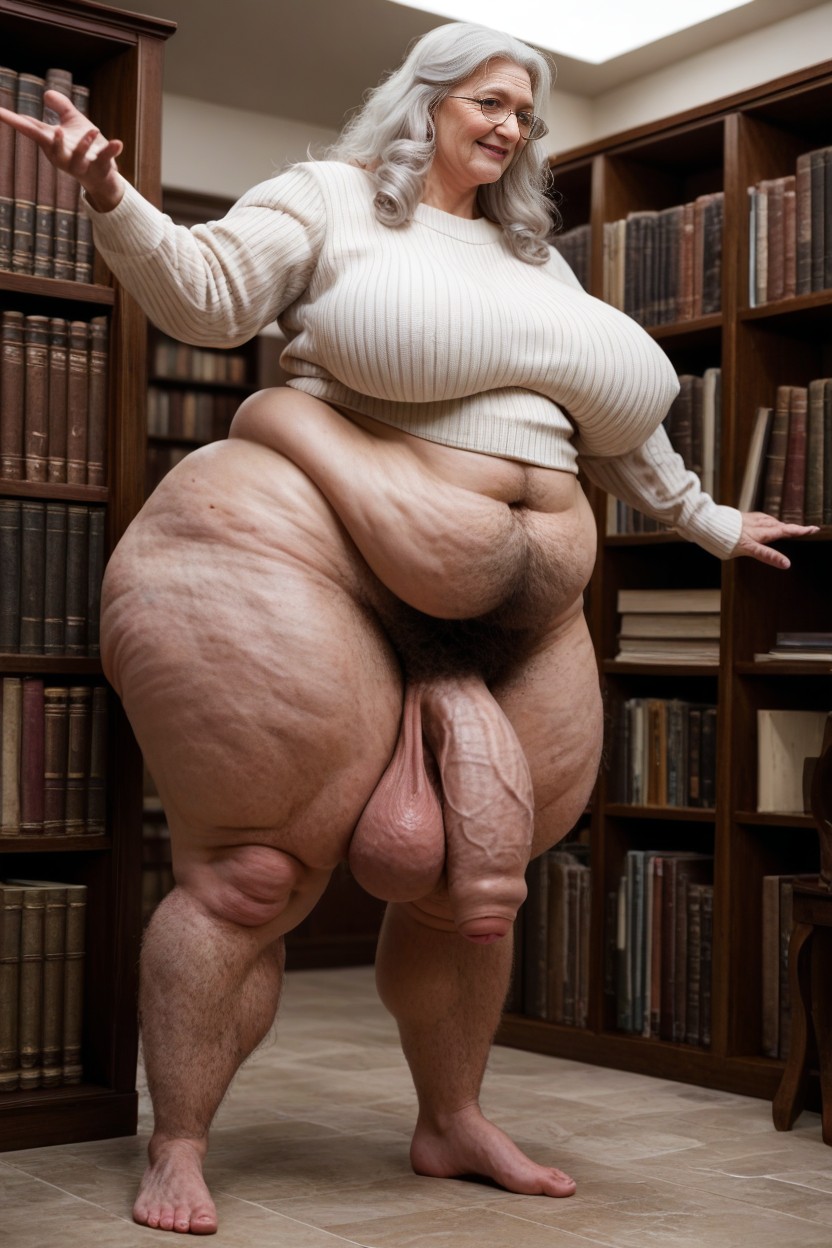 Huge Round Thighs, Full Body, Wide Angle AI Porn