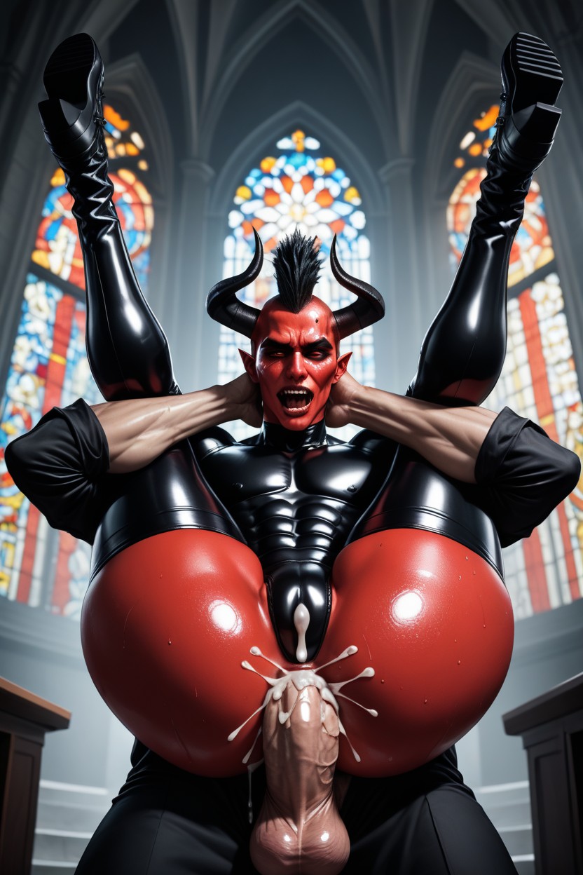 Horny, Extremely Large Ass, Ahegao AI Gay Porn