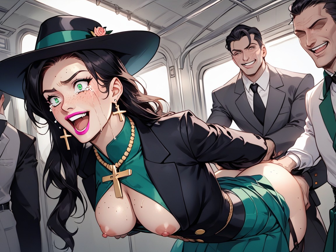 Almond Eyes Black Hair, Vista Frontal, Anita Dark Hentai IA