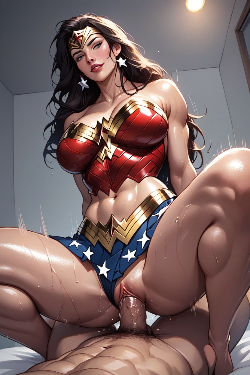 Busty, Motion Lines, Seductive Eyes AI Porn