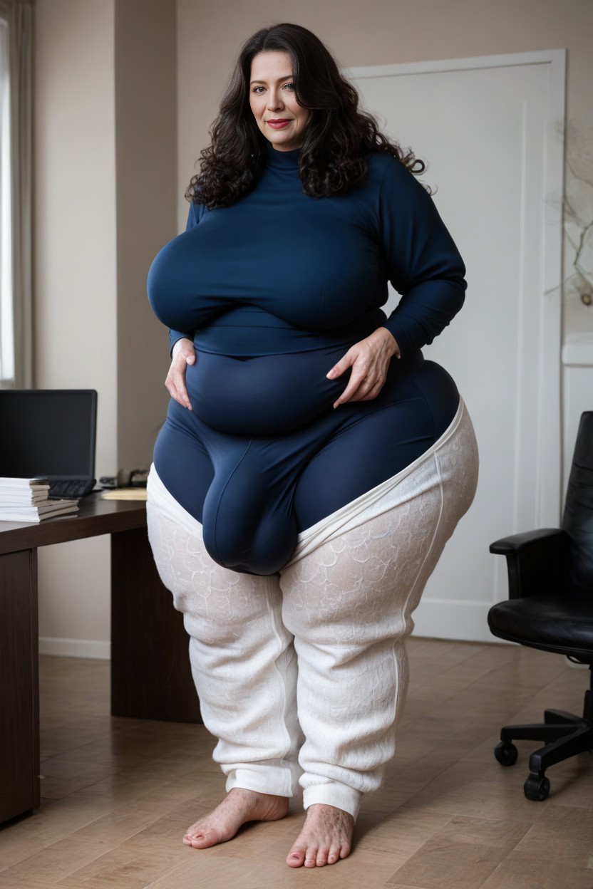 Massive Ass, Obese, Fully Clothed AI Porn