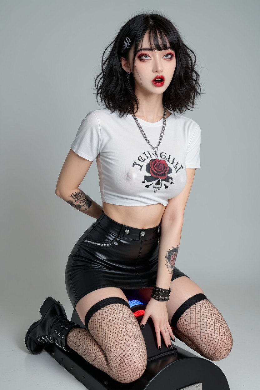 Sybian, Nombril Exposé, Néon Porno IA Asiatique