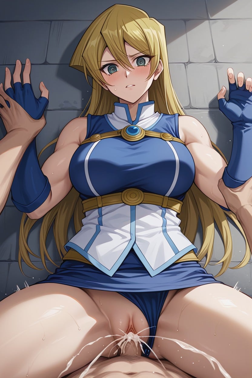 Duel Academy Uniform, Slightly Muscular Woman, Hetero Hentai AI Porn