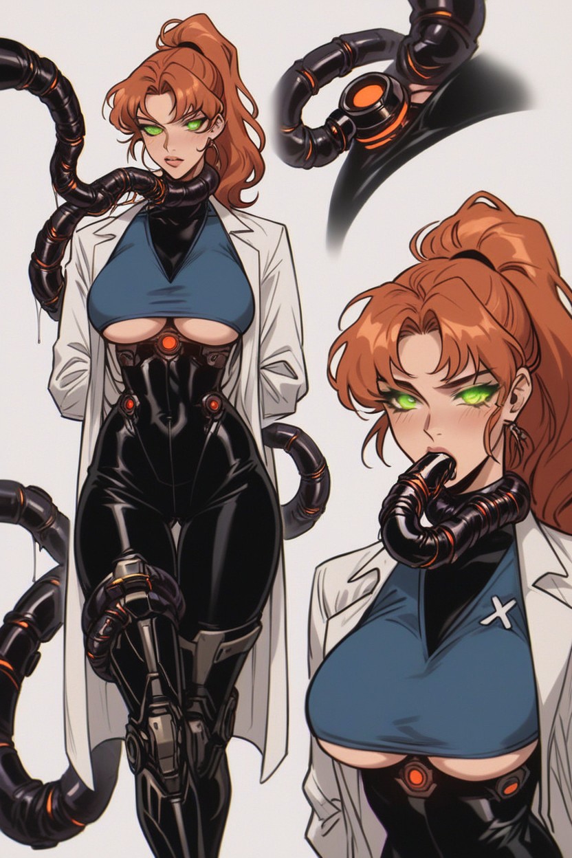 Rounded Ass, Control Tentacles, Mechanical Tentacle Groping Tits Hentai AI Porn