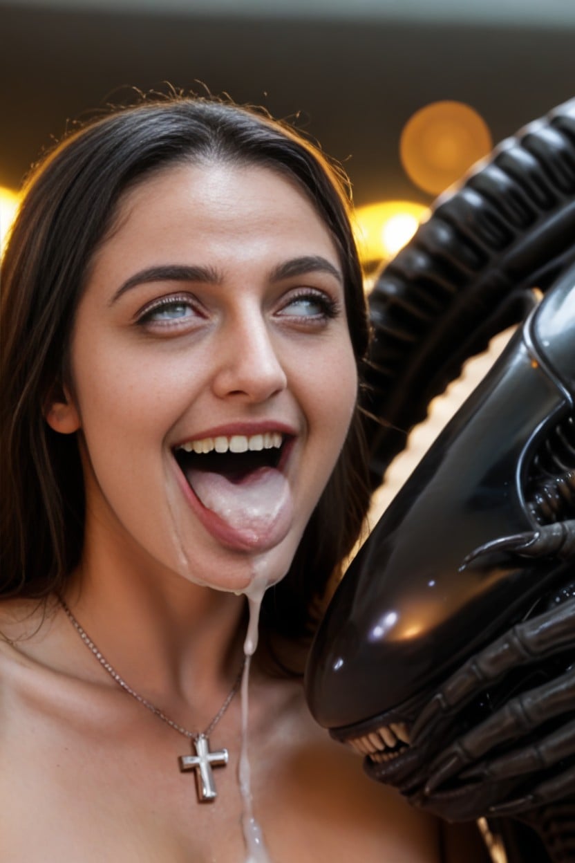 Xenomorph Male Wife, Xenomorph Long Black Cock, Cinematic Shot AI Porn