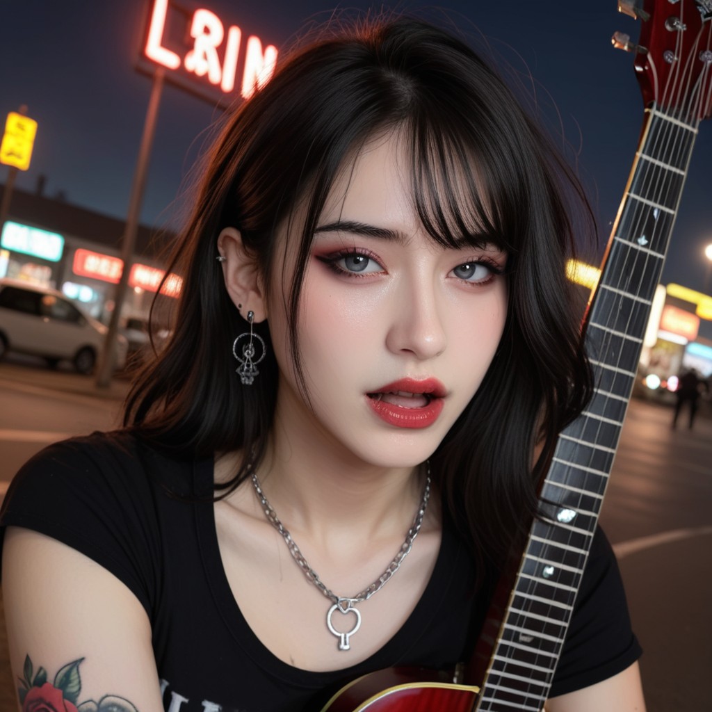 Heavy Goth Eye Makeup, Hdr, Asian Woman AI國產黃片