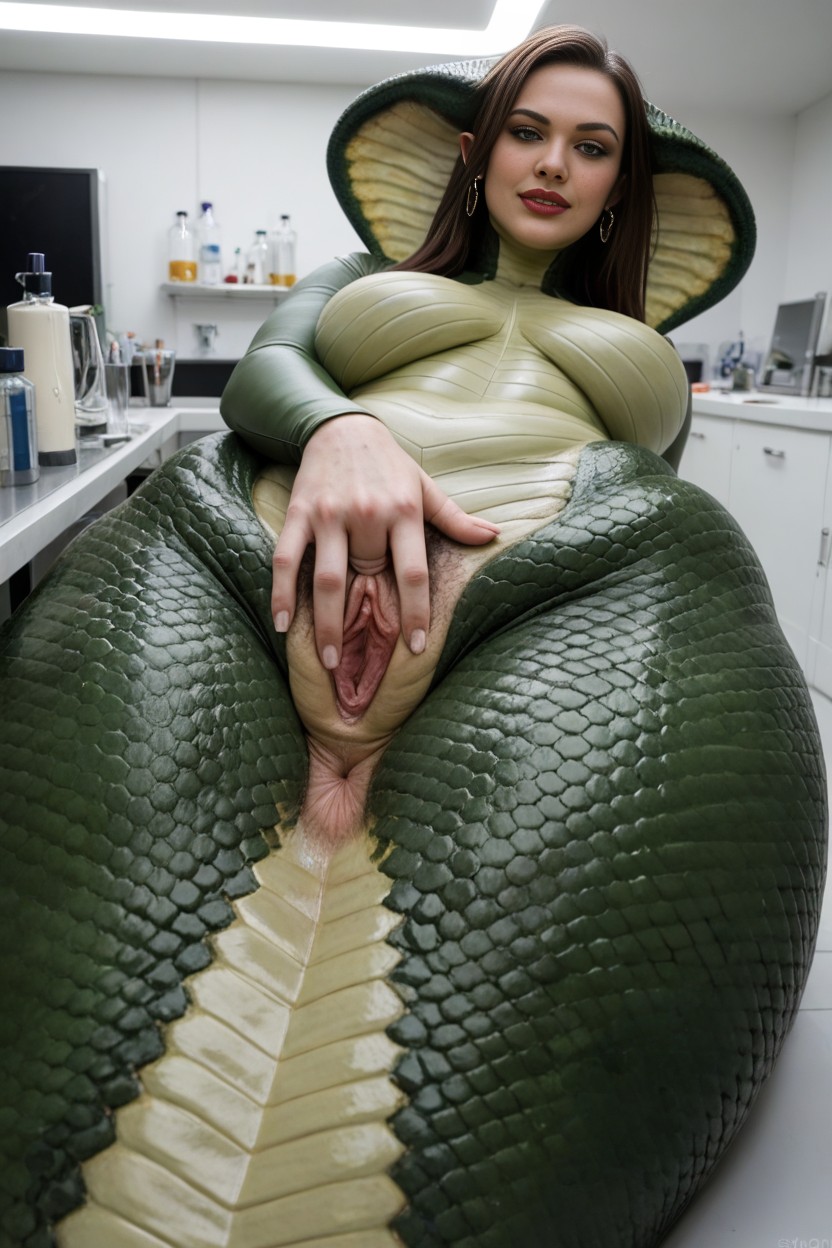 Disproportionally Massive Hips, Snake Hood, Medium Breast AI Porn
