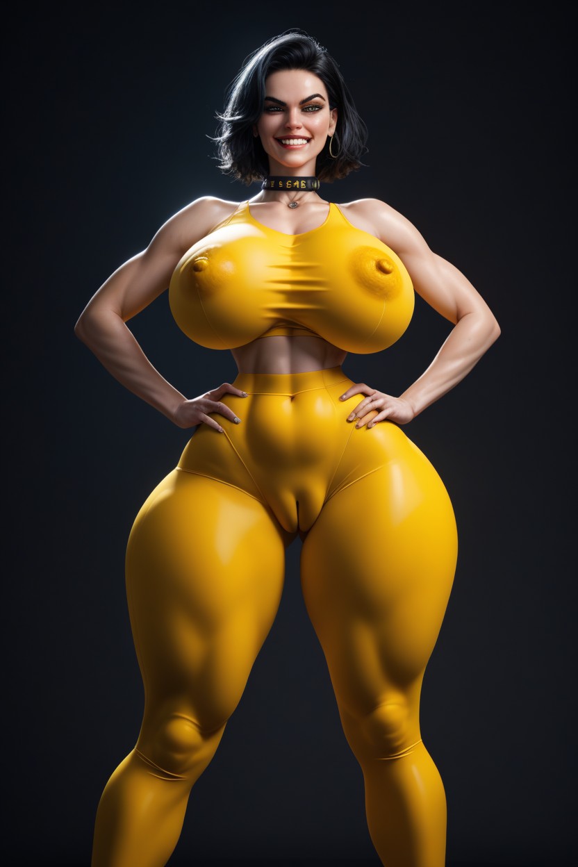 Black Background, Hyper Nipples, Waist Shot AI Porn