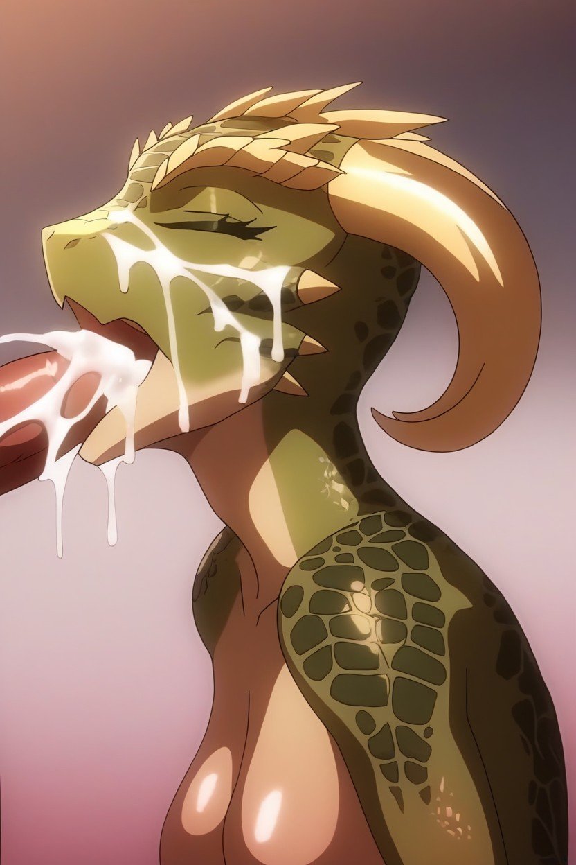Blowjob, Argonian Female, Blow Job (3rd Person) Furry AI Porn