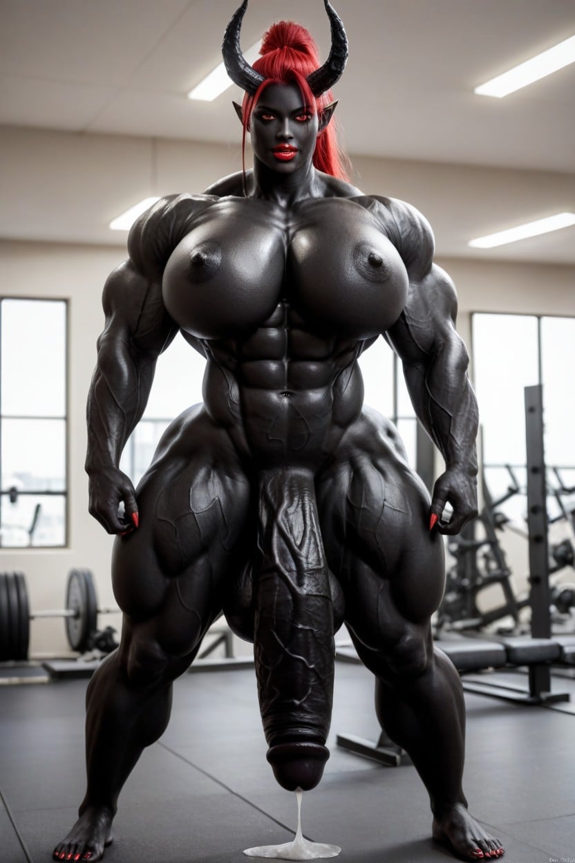 Hyper Black Balls, Giantess, Big Claws Shemale AI Porn