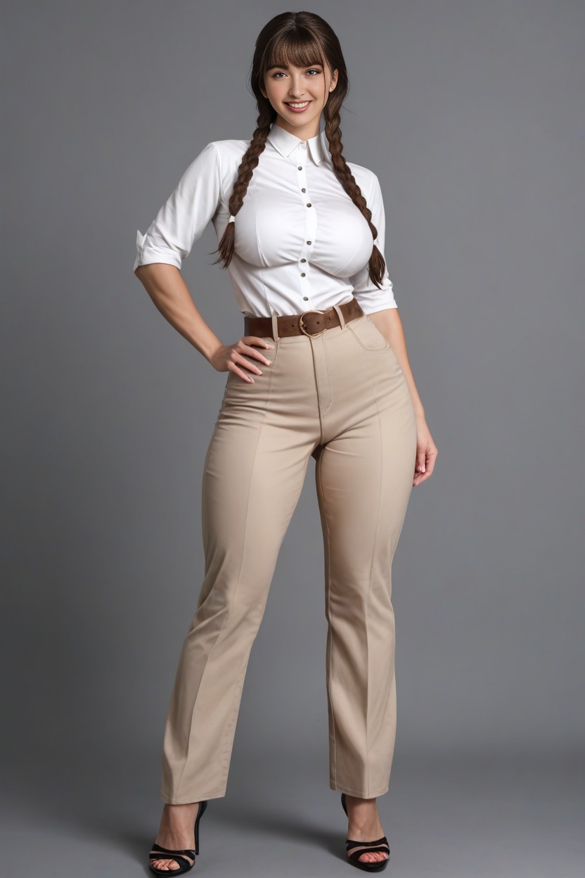 Round Face, Gluteal Cleft, Huge Hips AI Porn