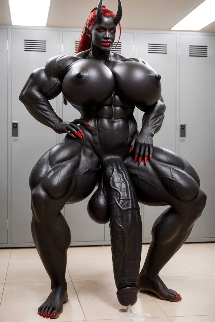 Gigantic, Muscular, Elf Ears Shemale AI Porn