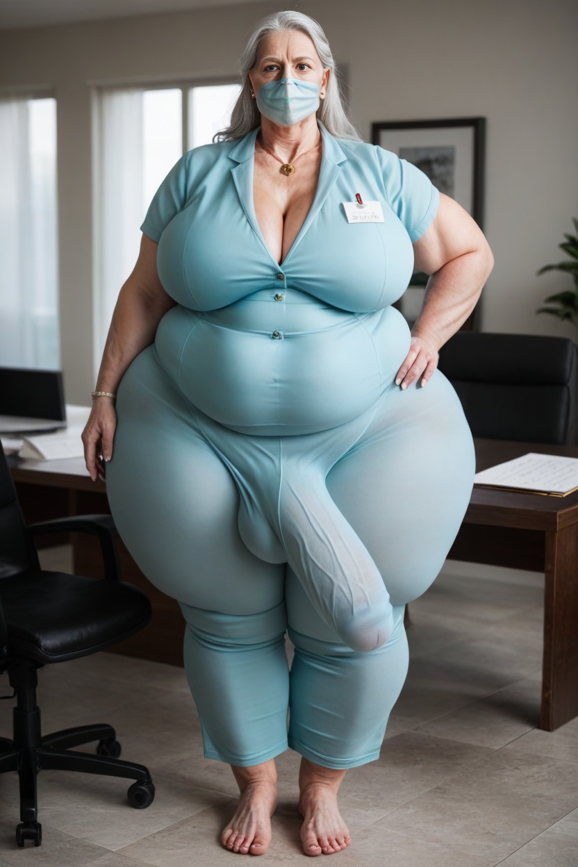 Massive Ass, Hairy Legs Pale Skin, Large Breast AI Porn