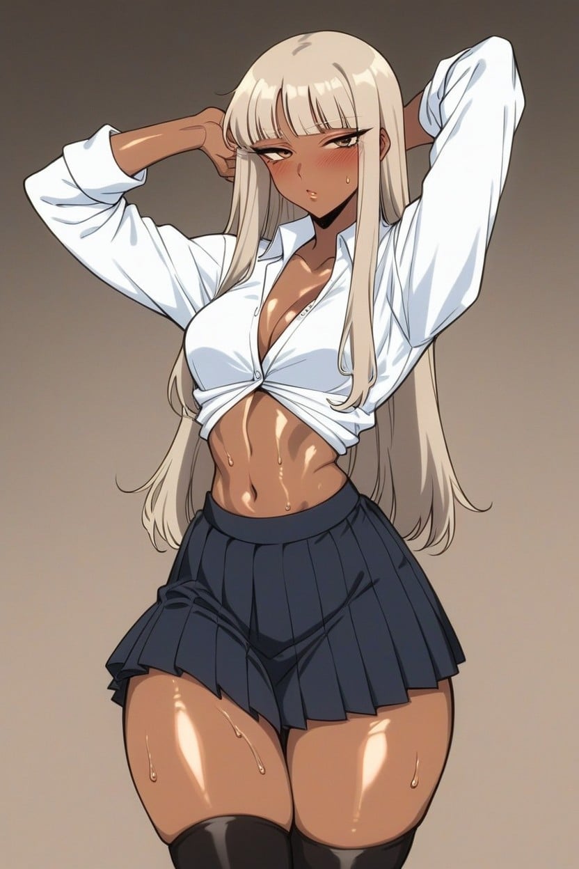 Shiny Skin, Sleepy Eyes, 18+ Hentai AI Porn