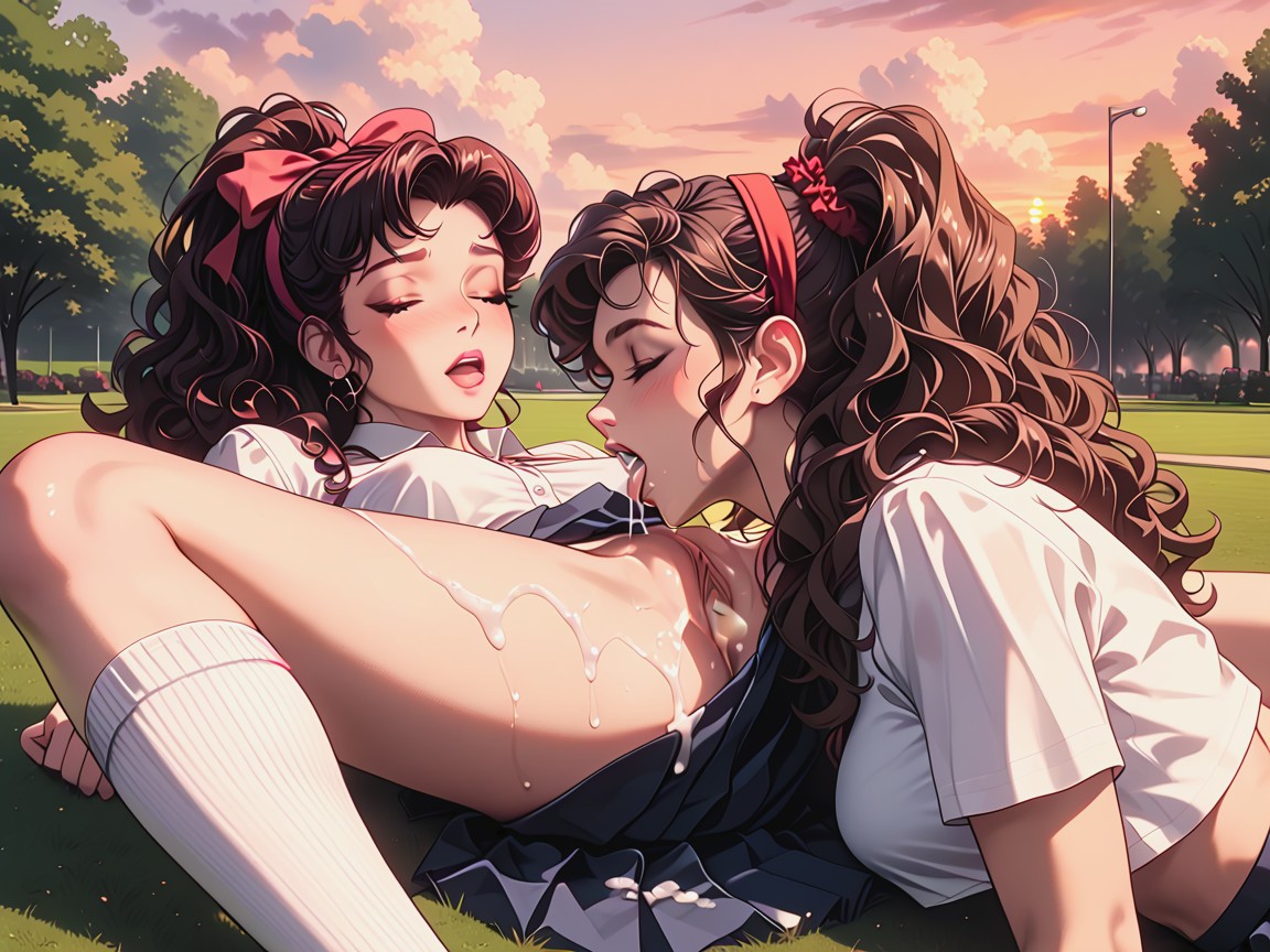 White Socks, Cunnilingus, Mouth Open AI Porn