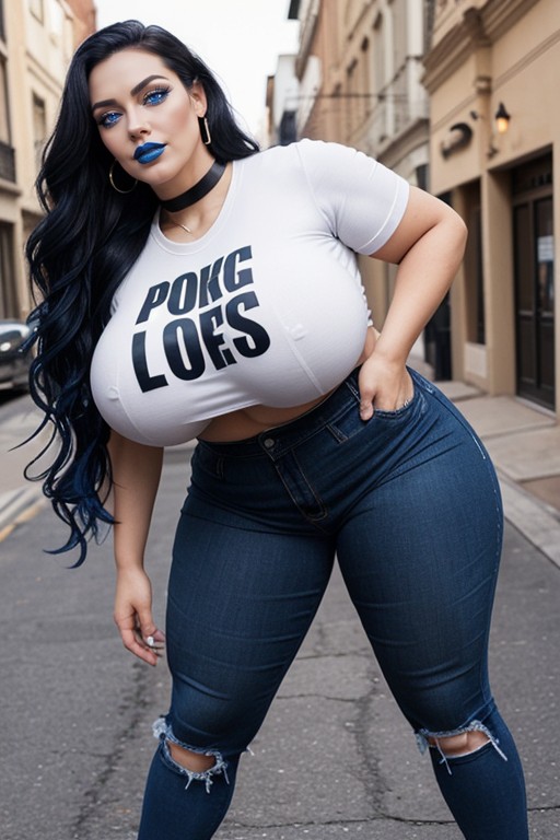 Extremely Wasp Waist, Extremely Wide Hips, Colossal Brazilian Hips AI Porn