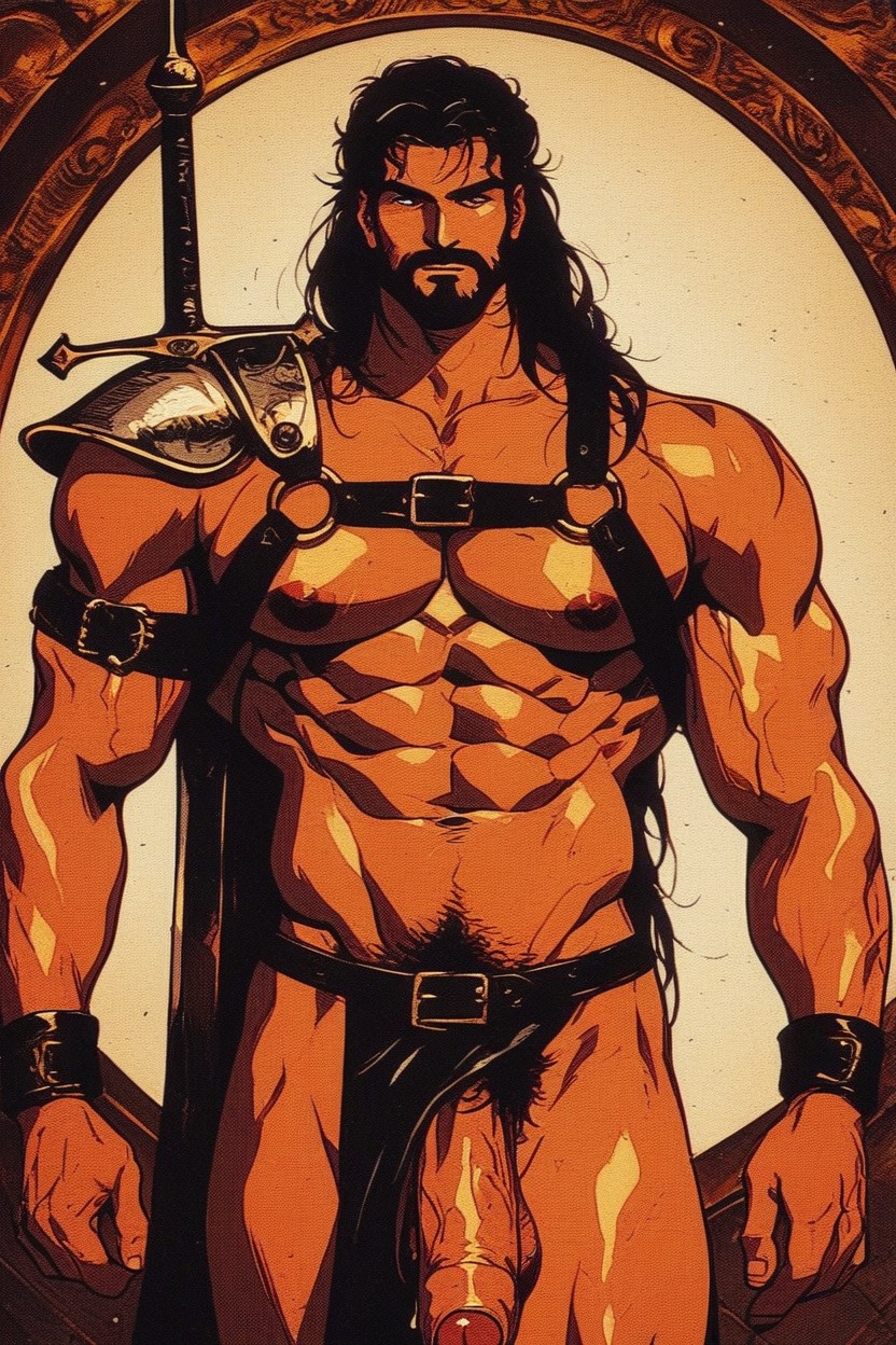 筋肉質, Well Defined Body, 巨大 ゲイAIポルノ