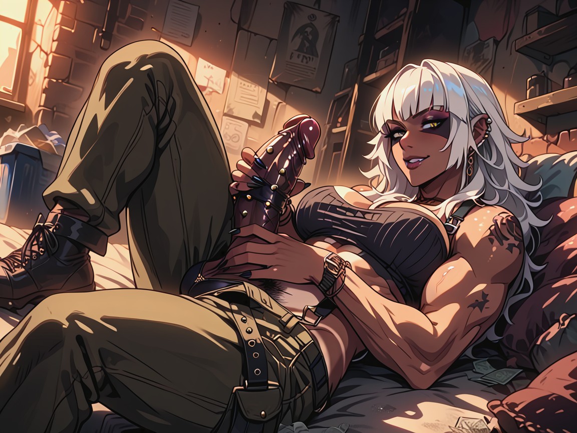 Suspenders, Hairy Ass, Groping Hentai AI Porn