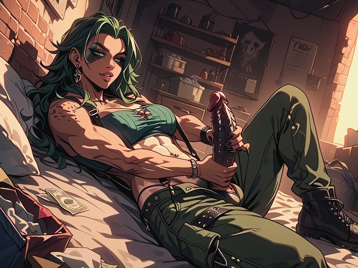 Scales, Happy Trail, Side View Hentai AI Porn