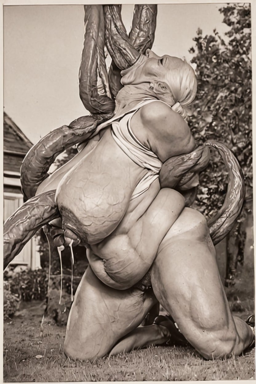 Pounded, Extreme Hyper Massive Tentacle Nipple Fuck, Seins Posé Au Sol AI Porn