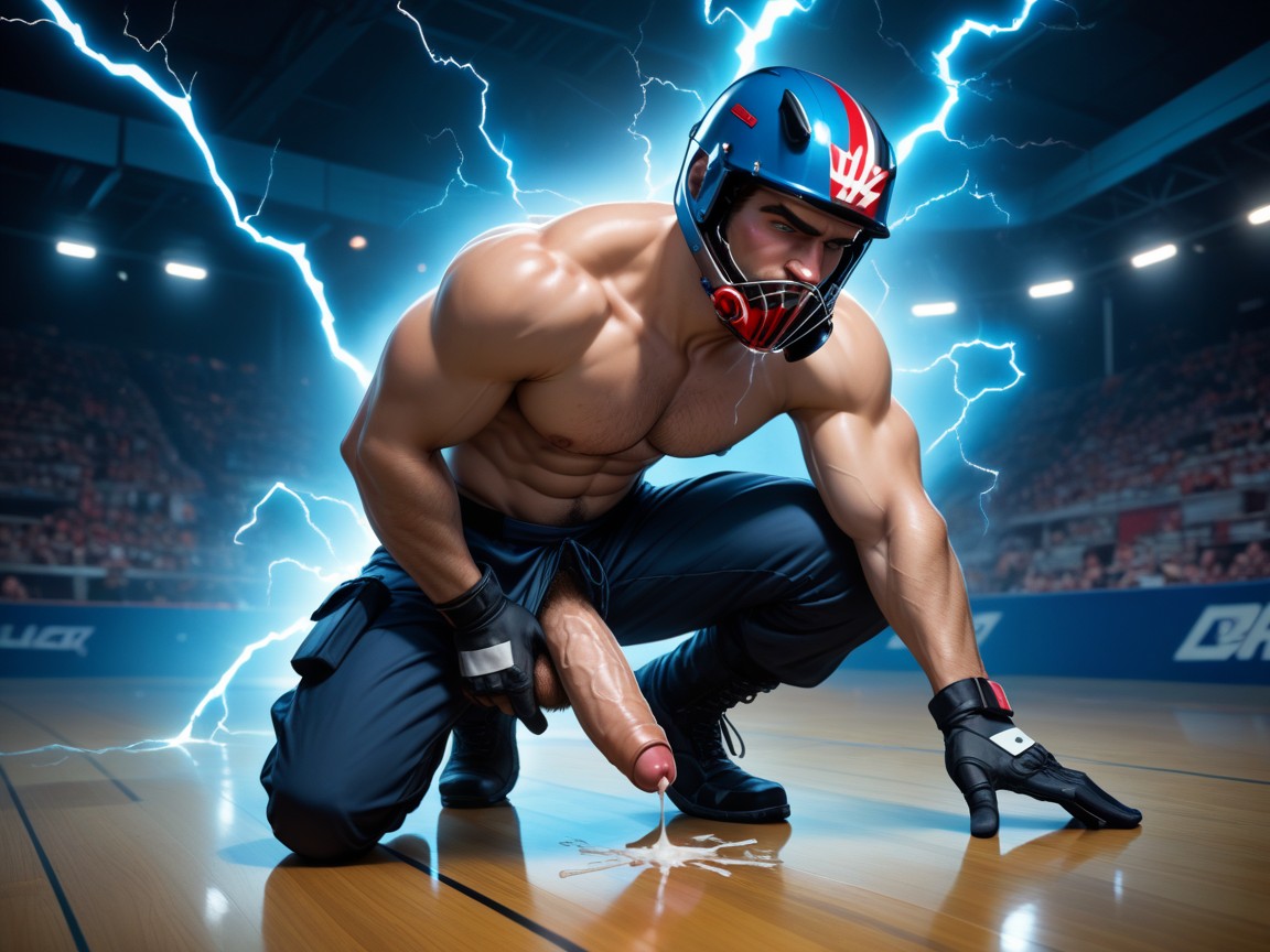 Large, Lightning, Boyish Charm AI Gay Porn