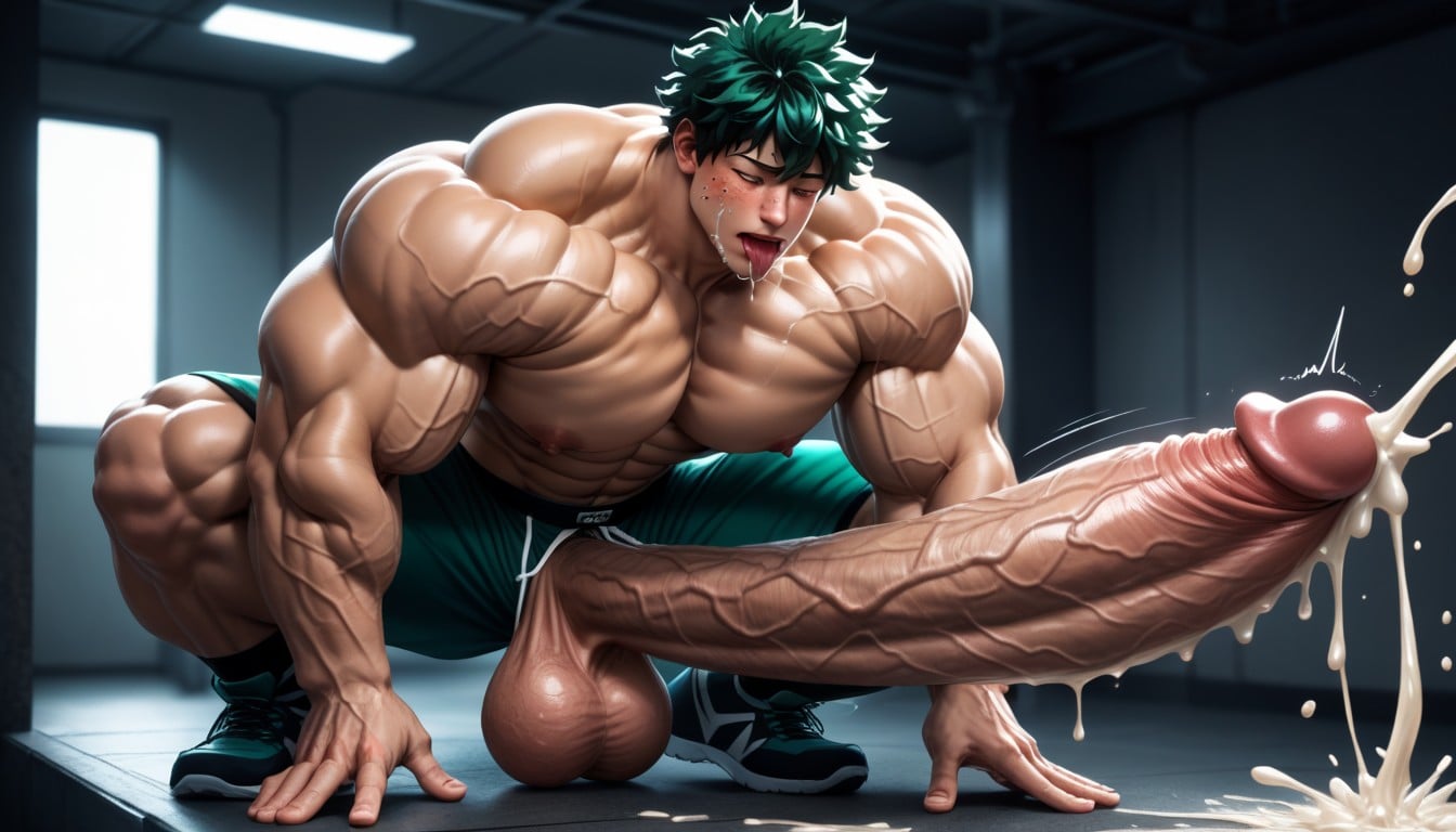 ありえないほど長いハイパーペニス, Abs, 射精 ゲイAIポルノ