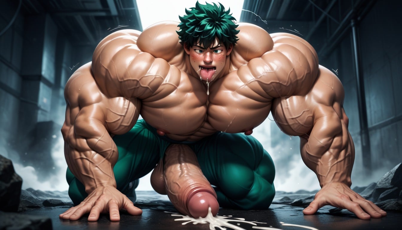 Hyper Muscle, Izuku, Bent Over Self ゲイAIポルノ