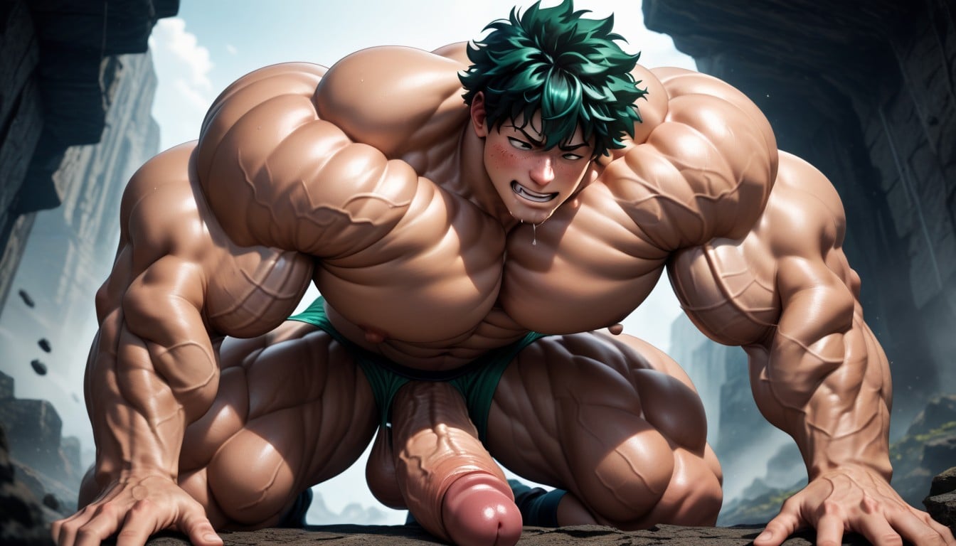 Panting Drooling, Growth Lines, Fantasy Bodybuilder ゲイAIポルノ