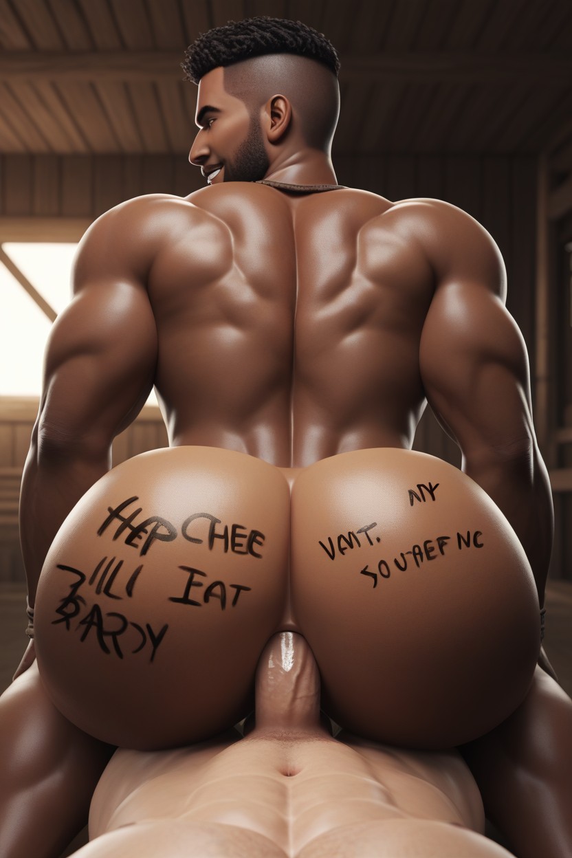 Body Writing On Ass Is Top Panicking And Begging The Bottom Not To Use The Deadly Suction And Kill Him, African, Hole Eats Dicks AI Gay Porn