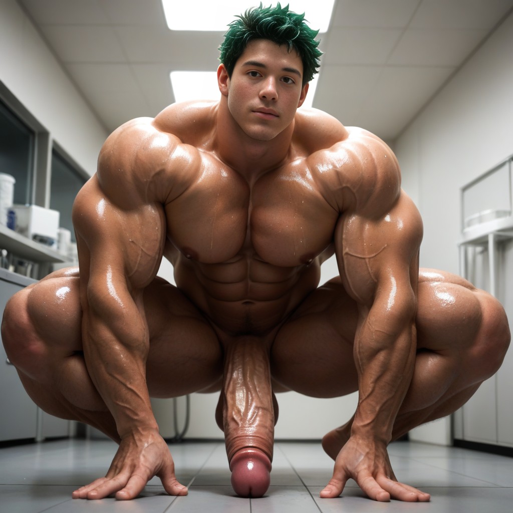 Fantasy Bodybuilder, Sudada, Hyper Muscle Porno gay IA