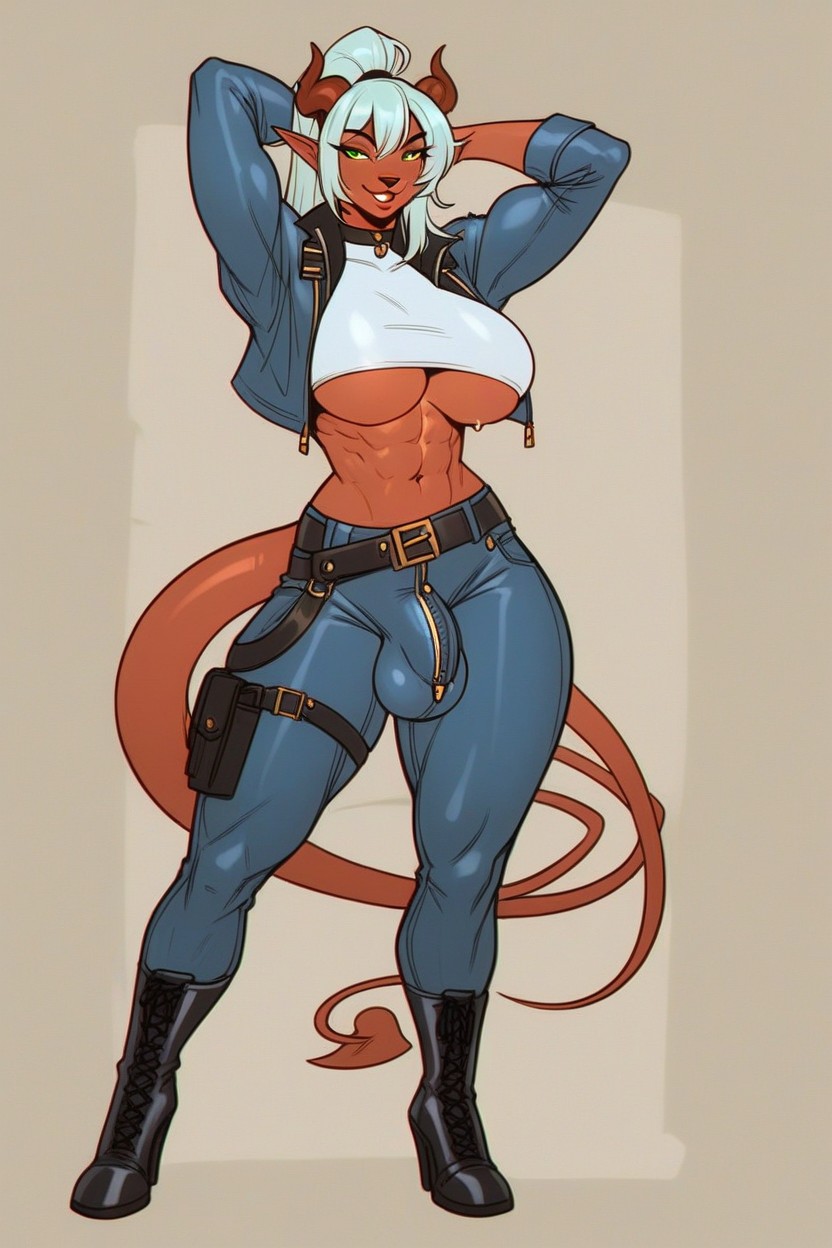 Hooves, Massive, Gluteal Muscles Shemale AI Porn