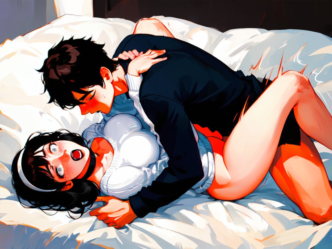 Black Hair, Orgasm, Bangs AI Porn