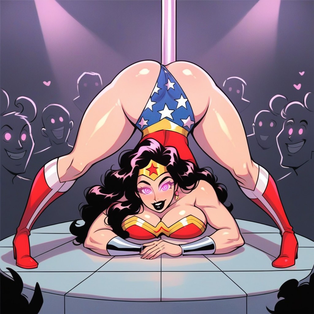 Cumming, Wonder Woman From Dc Comics, Pink Ring Eyes Hentai AI Porn
