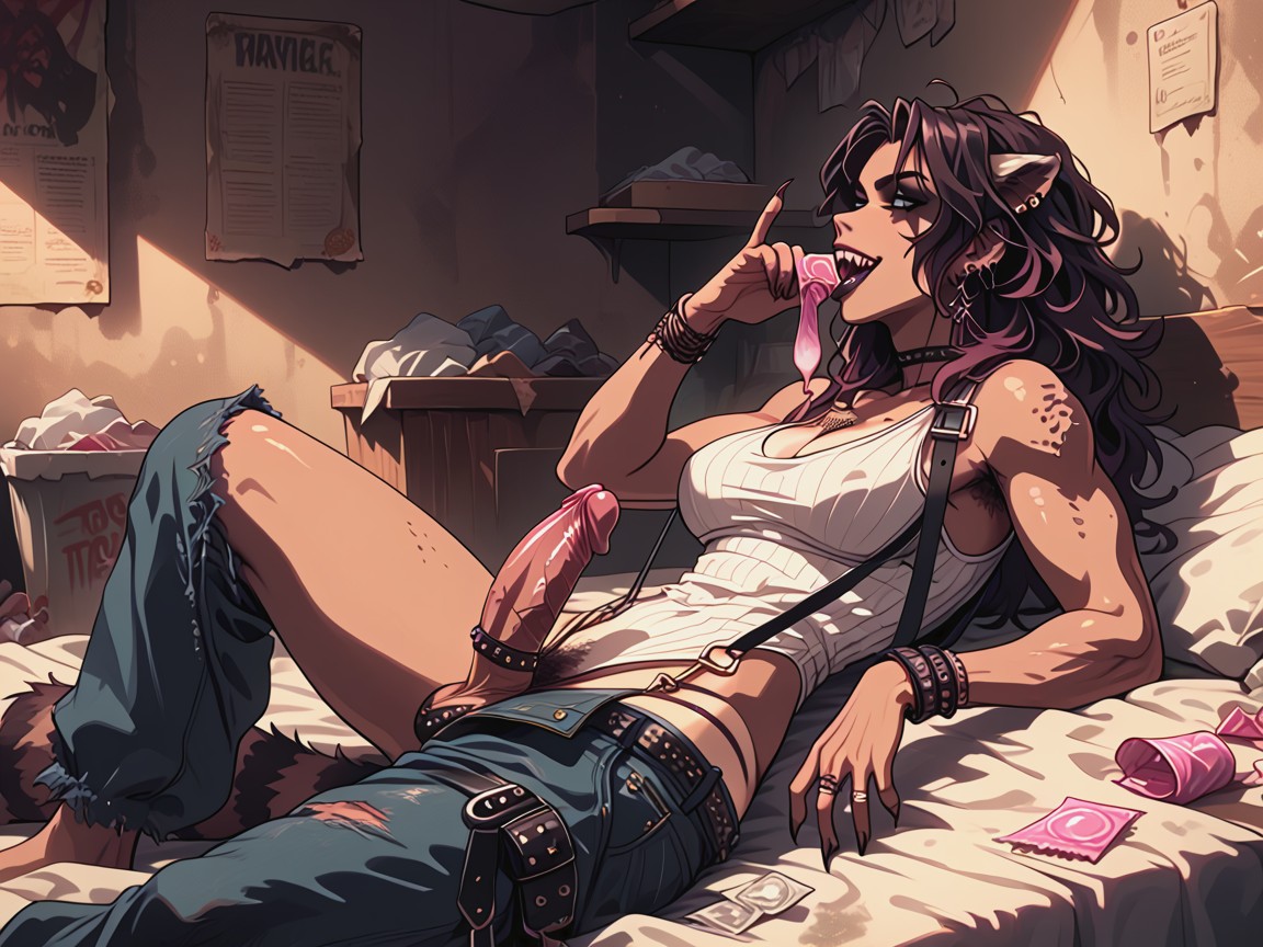 Baggy Pants, Studded Penis, Groping Hentai IA
