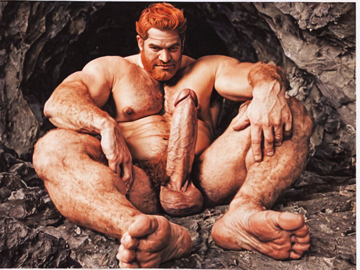 Colossal Hairy, Oversized Body, Overly Hairy ゲイAIポルノ