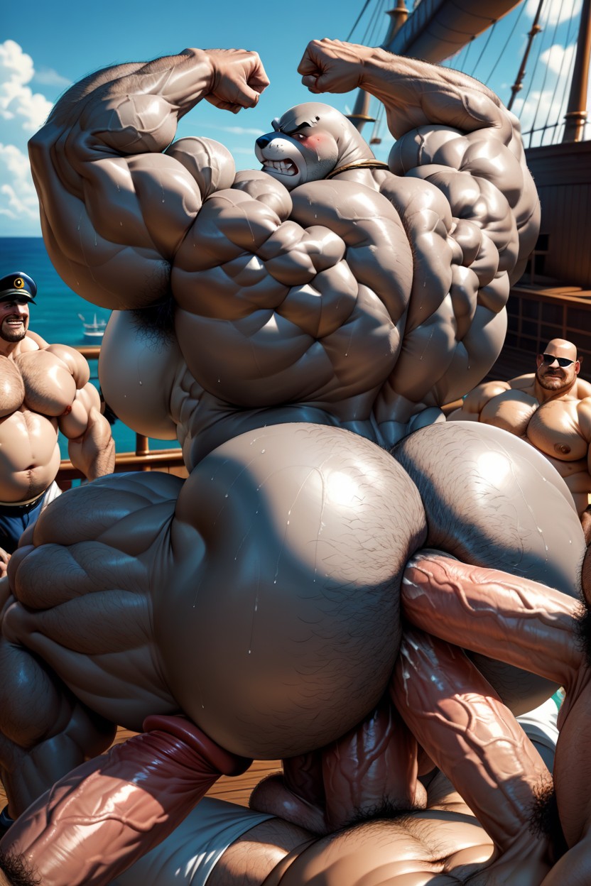 Triple Anal, Fat Ass, Huge Ass AI Gay Porn