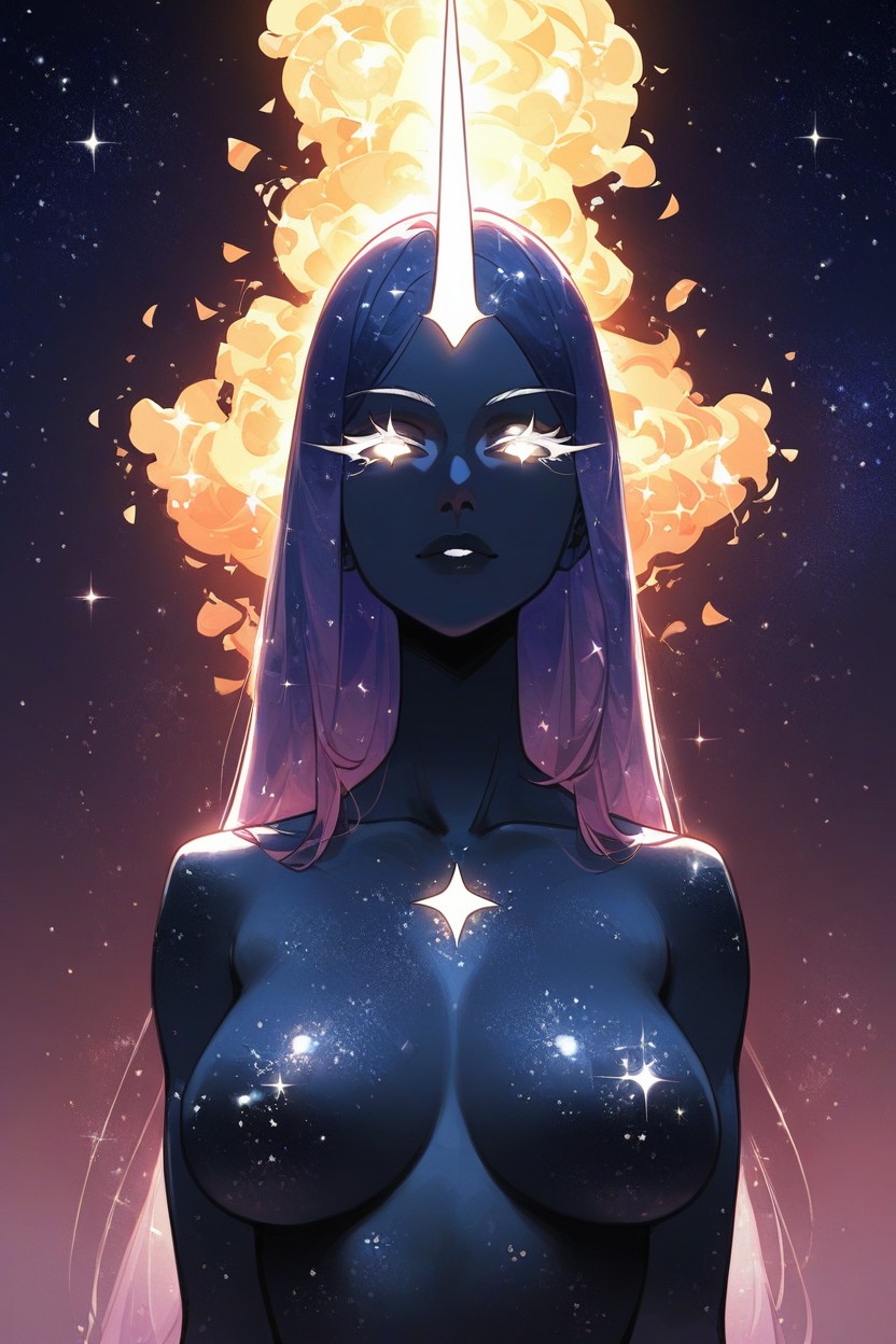 Noon, Thick, White Glitter Hentai IA